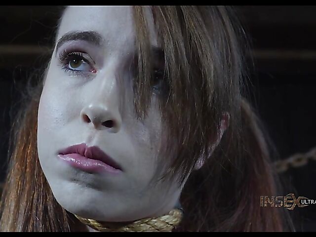 Brooke Johnson - A helpless slave girl in restraints