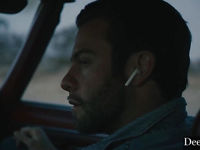 Sex on the hood of a car with busty natural Gabbie Carter