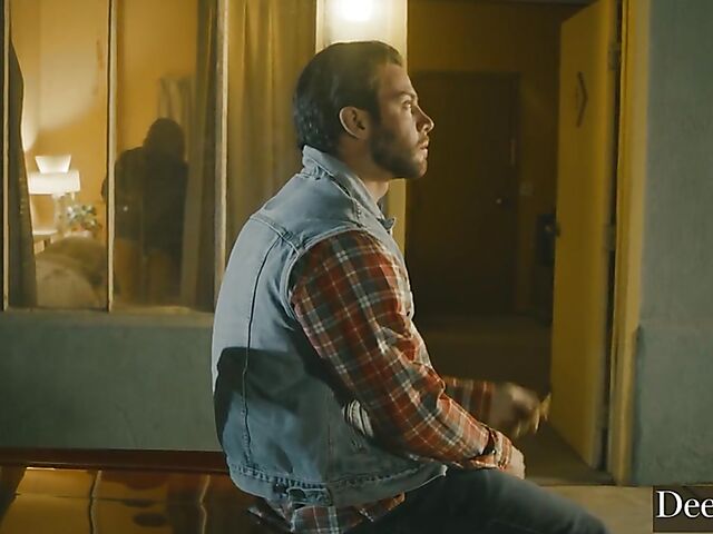 Sex on the hood of a car with busty natural Gabbie Carter