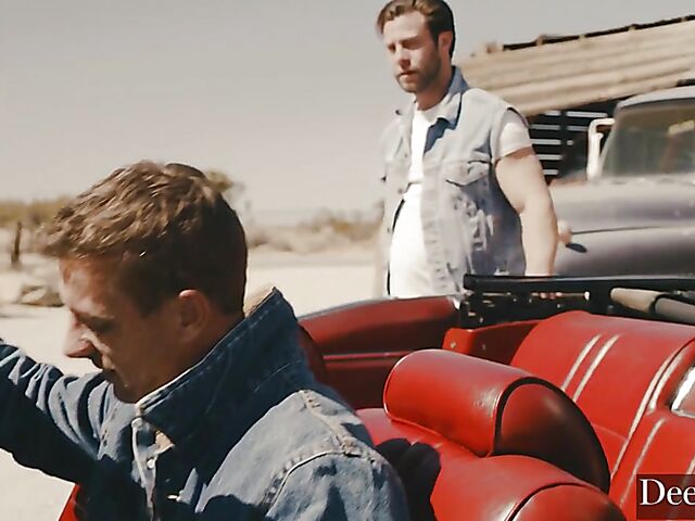 Sex on the hood of a car with busty natural Gabbie Carter