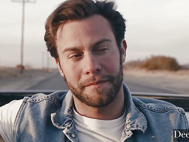 Sex on the hood of a car with busty natural Gabbie Carter