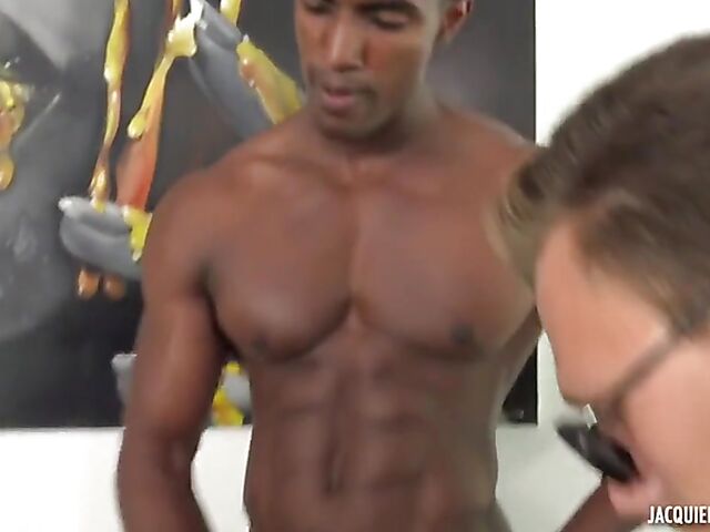 4 on 1 French interracial gangbang with nasty Assia