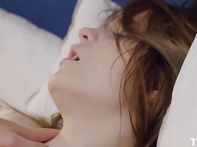 Anais & Riya - Cute lesbian tied to bed and pleased