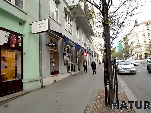 Big titted mature brunette Booby M loves hard cocks very much