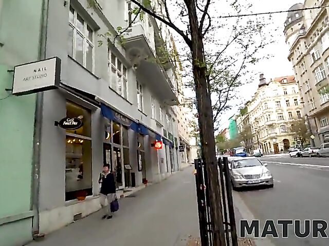 Big titted mature brunette Booby M loves hard cocks very much