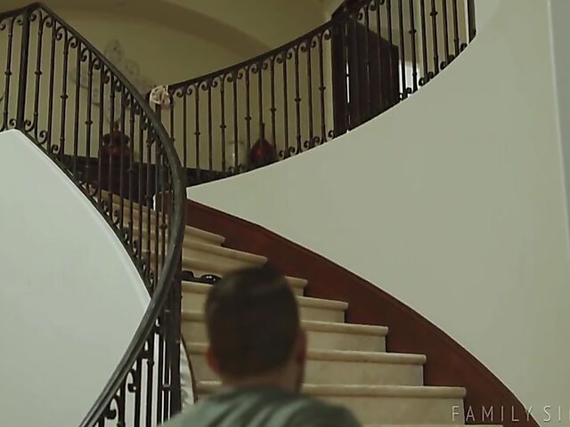 London Rose - Horny blonde MILF caught by her son in law