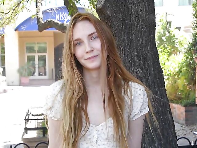 Public flashing and masturbation with lovely Claire