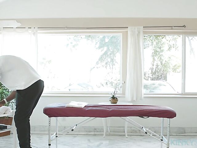 Interracial massage for tattooed alt girl Vanessa Vega