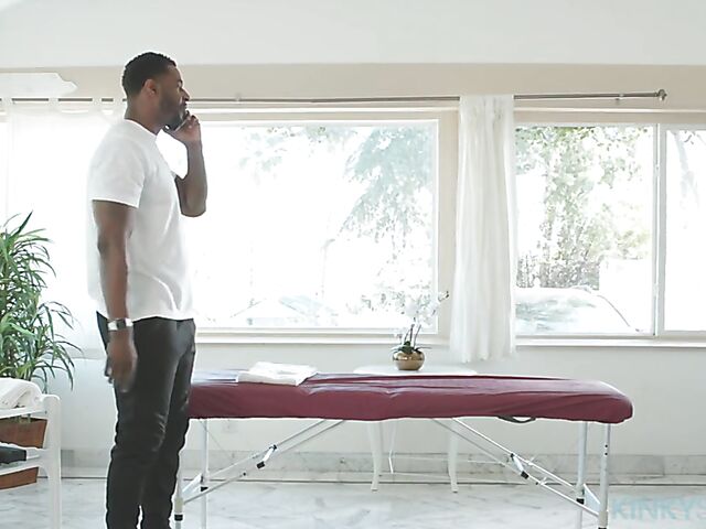 Interracial massage for tattooed alt girl Vanessa Vega