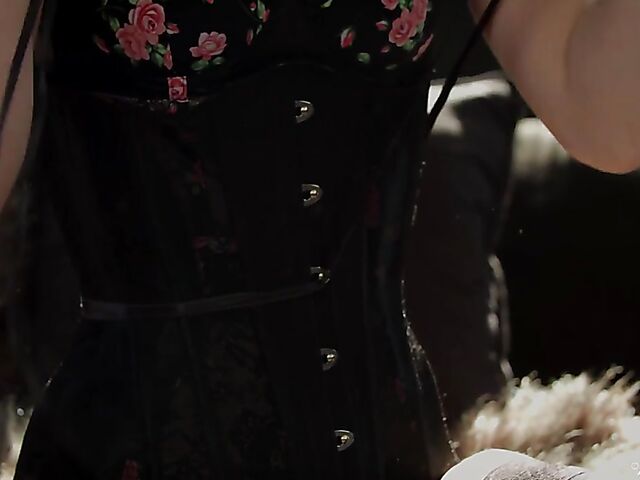 Lottie Magne - Classy ginger babe in stockings masturbation