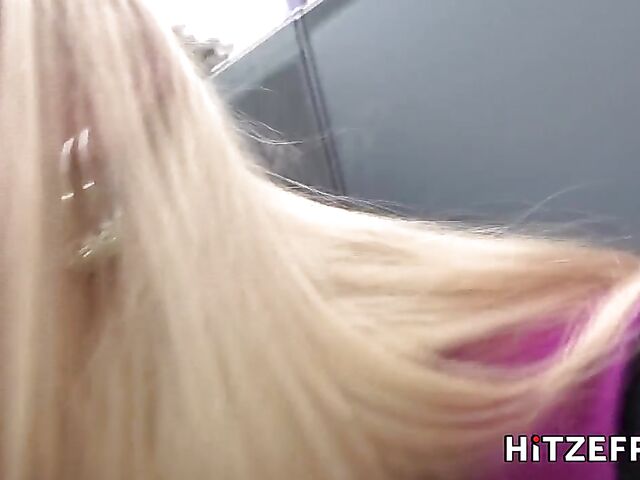 Two guys have public sex with German MILF Dirty Tina