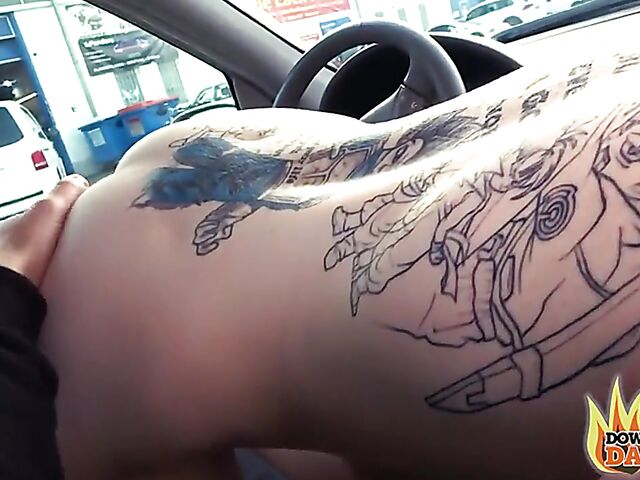 Public fuck with tattooed slut Claudia Swea aka Claudia Bitch