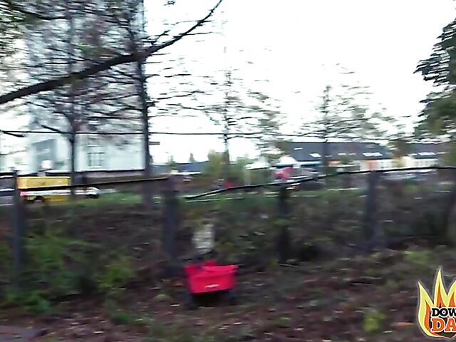 Public fuck with tattooed slut Claudia Swea aka Claudia Bitch