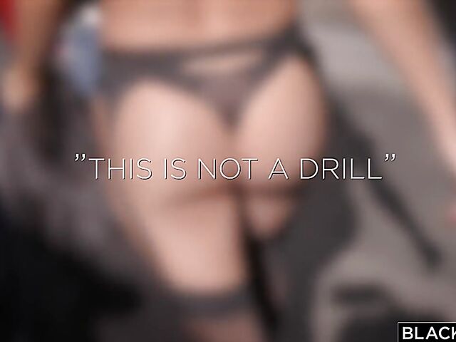 Interracial sex on set with hot babe Kenzie Anne