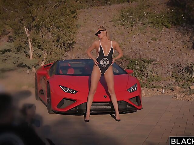 Interracial sex on set with hot babe Kenzie Anne