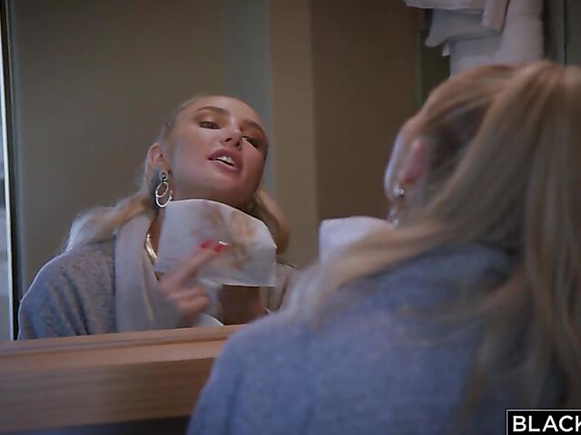 Interracial sex on set with hot babe Kenzie Anne