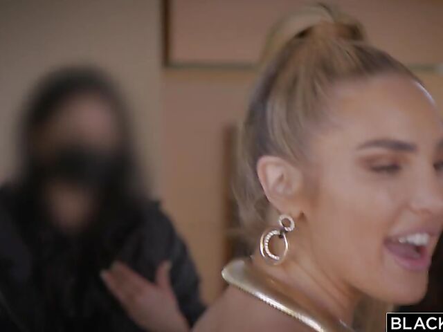 Interracial sex on set with hot babe Kenzie Anne