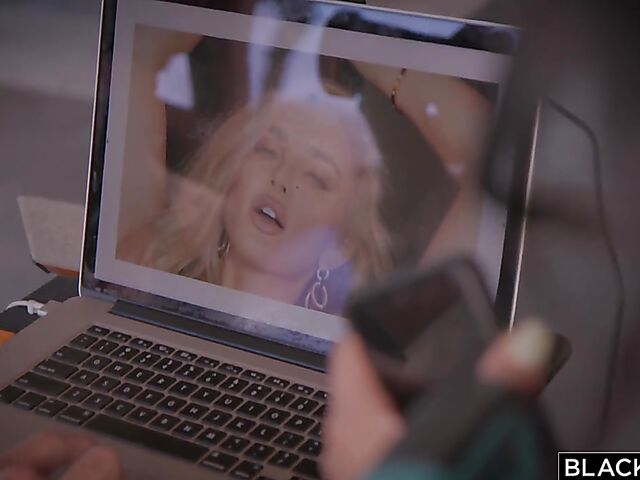 Interracial sex on set with hot babe Kenzie Anne