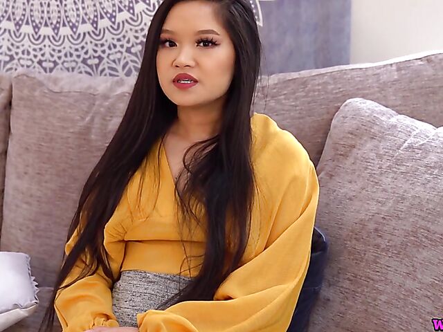 Louisa Lu - Asian stockings and high heels solo to help you jerk off