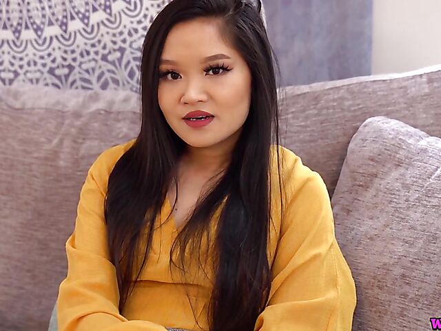 Louisa Lu - Asian stockings and high heels solo to help you jerk off