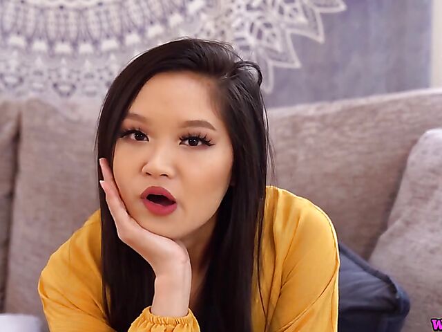 Louisa Lu - Asian stockings and high heels solo to help you jerk off