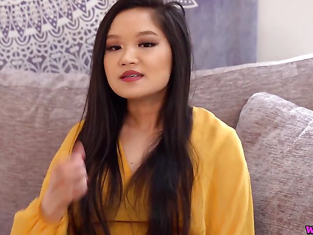 Louisa Lu - Asian stockings and high heels solo to help you jerk off