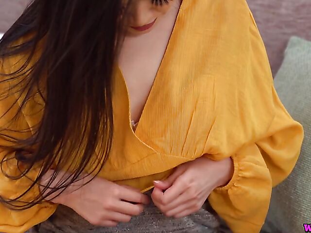 Louisa Lu - Asian stockings and high heels solo to help you jerk off