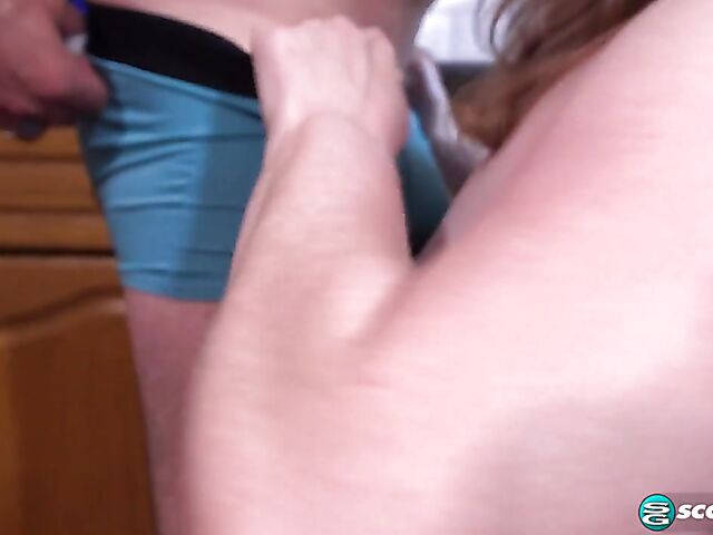 Kitchen sex with big titted BBW housewife Rachel