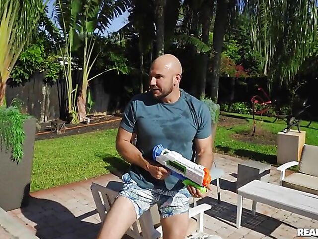 Poolside bikini fuck in Miami with Catalina Ossa