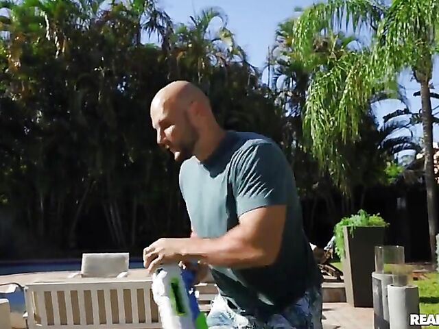 Poolside bikini fuck in Miami with Catalina Ossa