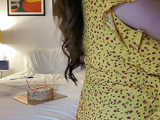 Leanne Crow drinks champagne and flaunts her humongous tits