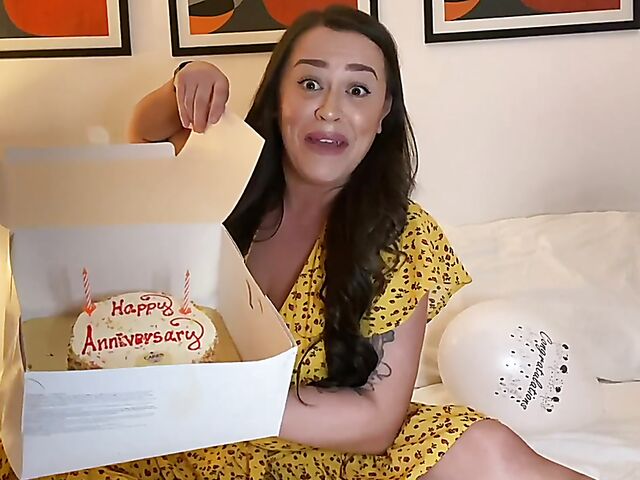 Leanne Crow drinks champagne and flaunts her humongous tits