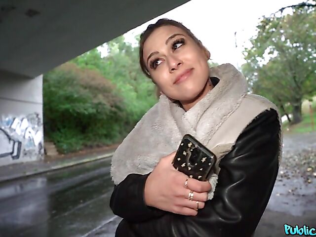 Rubi Rico flashes her boobs in public and has sex for cash POV