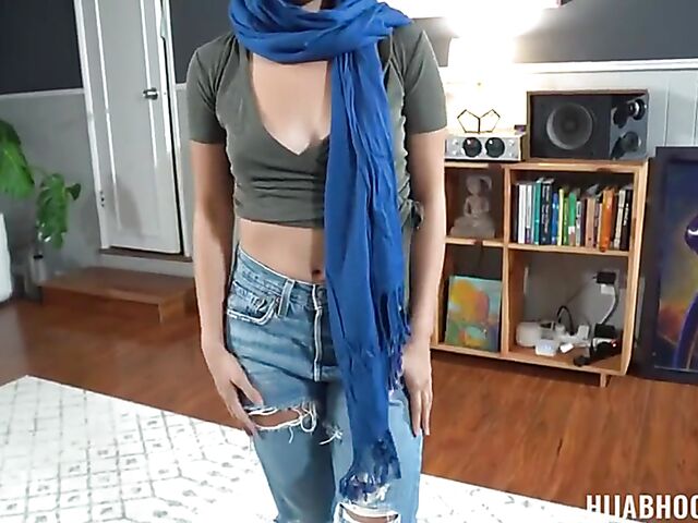 POV hijab sex with exotic stepsister Dania Vegax