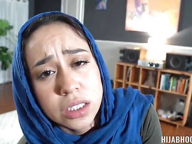 POV hijab sex with exotic stepsister Dania Vegax