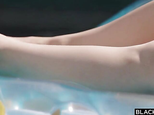 Jane Rogers - Natural redhead BBC passion by the pool on vacation