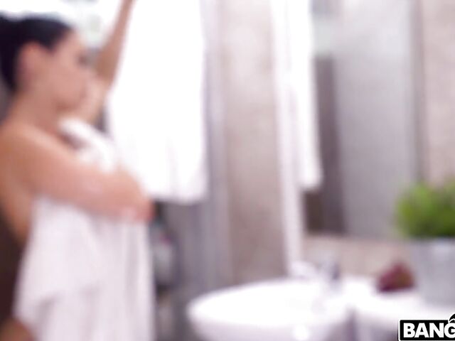 Hot POV after shower with big tits brunette Sapphire Lapiedra