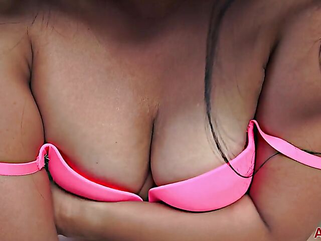 Lucky Starr - Asian MILF solo with a pink dildo