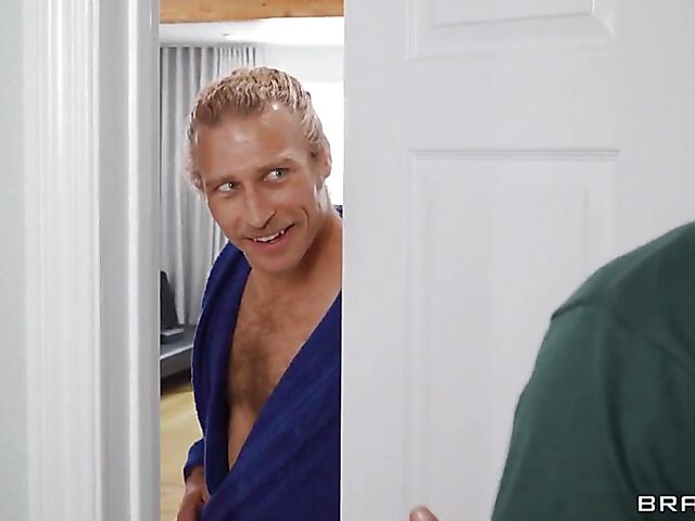 White guy with a cock and a strapon DP fucks insatiable ebony Alexis Tae