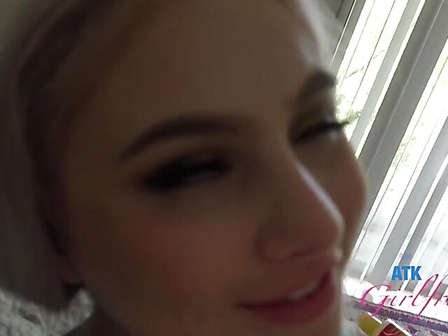 Blonde haired Aria Banks' POV fuck video