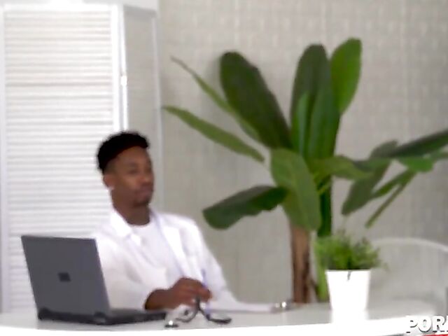 Black doctor interracial anal with sexy white patient Liya Silver