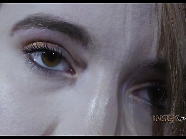 Pale skin girl Brooke Johnson in metal bondage