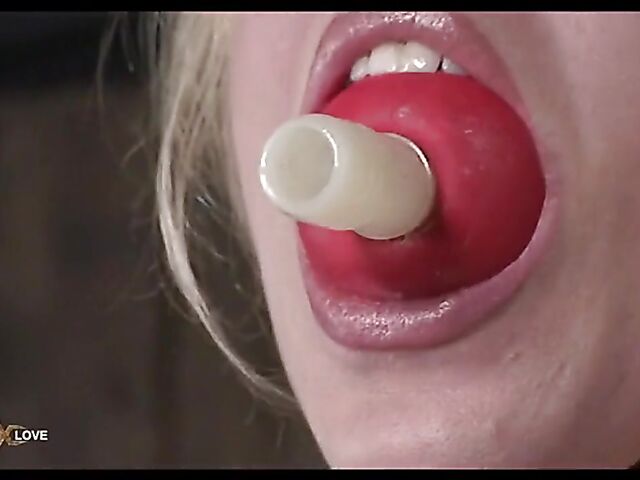 Pretty slave blonde bondage and punishment featuring Cowgirl