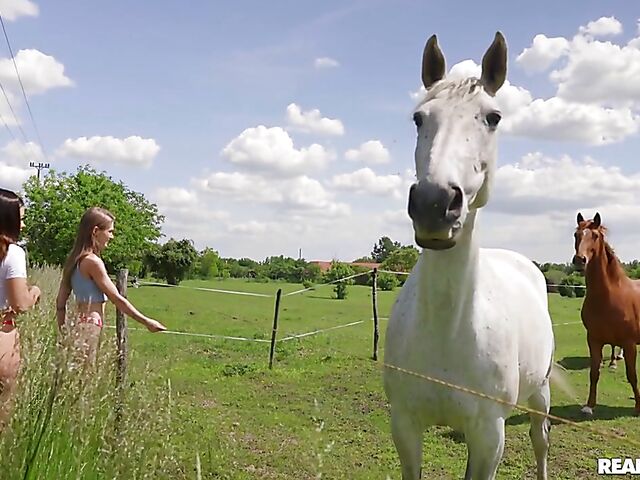 Tiffany Tatum and Martina Smeraldi's lesbian outdoor fun in the country