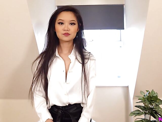 Asian JOI in the office with naughty businesswoman Louisa Lu