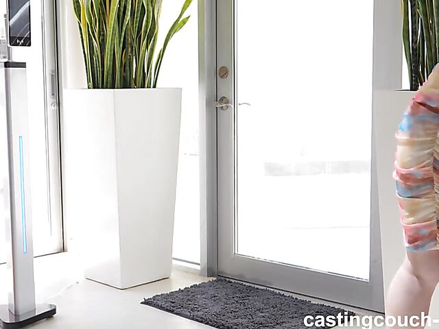 POV casting couch interracial with big breasted Lily