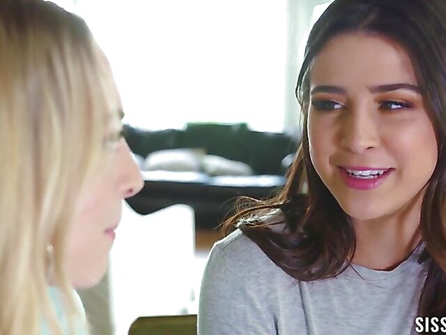 Stepsister swap and teen foursome with Kylie Rocket and Lily Larimar