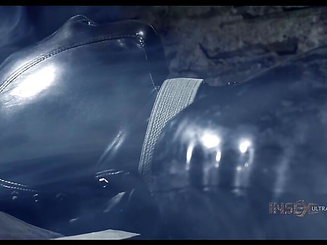 Metal device bondage and slave blowjob with Brooke Johnson