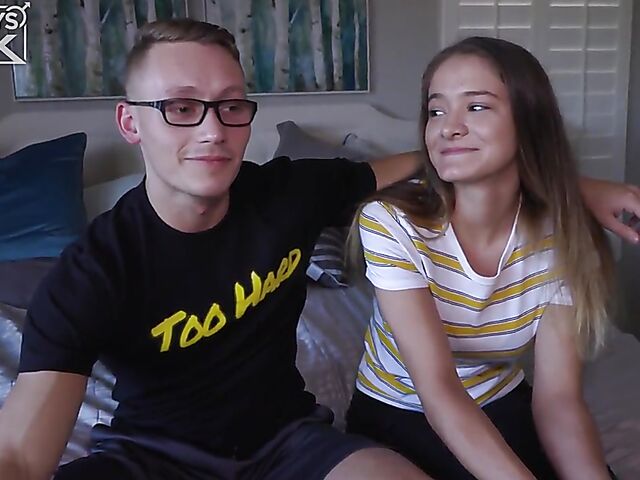 A cute girl and a hot guy doing porn for women