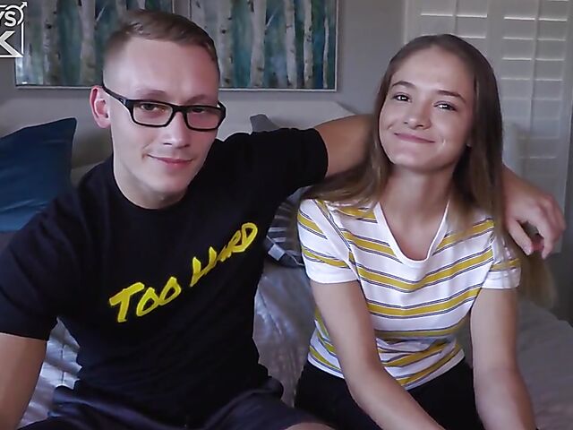 A cute girl and a hot guy doing porn for women